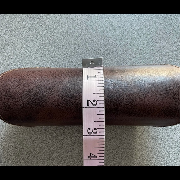 Fossil Brown Leather Sunglass Case - Picture 8 of 8